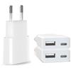 SCHITEC Caricabatterie USB 5V 1A 2Porte USB C + A Spina di Alimentazione Presa di Ricarica Caricatore per iPhone, Sam sung Telefono Cellulare, MP3, eBook Reader (Thickness 1.45cm/3packs)