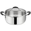 Lagostina Tempra Acciaio Casseruola 2 Maniglie con Coperchio 24 cm di Lagostina