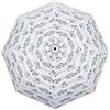 Ombrello Bianco Tema Musicale Pentagramma con Note Nere e Custodia 100cm