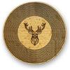 Engraved House Sottobicchiere in Legno di Faggio Deer