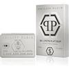 Philipp Plein - Eau de Parfum No Limits Platinum 50 ml - Profumo Uomo - Fragranza Aromatic Fougère - Note Aromatiche - Flacone in Vetro Laccato Platino a Forma di Carta di Credito