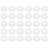 QUARKZMAN 2mm ID Silicone O-ring Rondella Guarnizione x 30pz Rondella Rotonda Piatta Rondella Guarnizione Guarnizione cerchio per Vetro Porta Maniglia, Trasparente