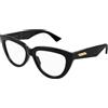 BOTTEGA VENETA Occhiale da vista Bottega Veneta BV1259O col. 001 black black transparent