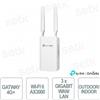 OMADA ER703WP-4G-Outdoor - TP-Link Omada ER703WP-4G-Outdoor Gatway 4G+ Cat6 WiFi 6 AX3000 per Reti Aziendali ad Alta Densità