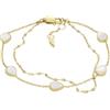Fossil Teardrop JF04317710 - Bracciale da donna in madreperla, lunghezza totale: 16,5 + 2,5 cm, in acciaio inossidabile, senza pietre preziose, colore: Bianco, Total Length: 16.5cm + 2.5cm, Acciaio