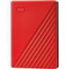 WD 6TB My Passport, HDD portatile USB 3.0, con software per gestione di dispositivi, backup e protezione tramite password - funziona con PC, Xbox X, Xbox S, PS4 e PS5, Rosso