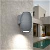 Applique Ovale Monodirezionale IP65 GU10 per esterni - Grigia