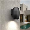 Applique Ovale Monodirezionale IP65 GU10 per esterni - Nera