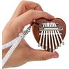 Alnicov Mini Kalimba Pianoforte a Pollice a 8 Tasti,Pianoforte a Pollice in Legno Massello Marimba Portatile,Regali Musicali Tascabili per Principianti (A Forma di Cuore)