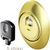 Disec Defender magnetico MAG3G Monolito SUPERTOP H.25 5 chiavi 3G2STB-25D1 Ottone lucido