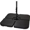 BB Sport Pesi per Ombrellone Base per Parasole per ombrellone a baccio - Nero 60 Litri / 100 kg - Possono Essere riempiti con Acqua o Sabbia