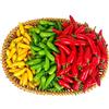 LIANGQI 60 pezzi Artificiale Peperoncino Finto Peperoncini Verdure Finte Decorazioni Durevole e pratico Adatto per arredare case, negozi, alimentari, fruttivendoli, panifici(giallo, rosso, verde)