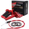 JFG RACING Acceleratore per moto da cross da 22 mm, con cavo dell'acceleratore CNC, universale, per CRF KLX TTR DRZ 50 110 125 150 200 250 Pit Bike ATV Mini Bike Rosso