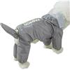 CheurYae Cappotto impermeabile per cuccioli con copertura per coda rimovibile, poncho leggero con striscia riflettente - Giacca antipioggia con cappuccio per cani e cuccioli di taglia piccola e media