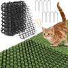 XHYASD Set di 20 griglie per spine contro gatti, 20 x 15,5 cm, colore: nero | 20 pezzi, in plastica PP, ciascuno 20 x 15,5 cm, altezza spillo 2,5 cm, nero, ritagliabile, combinabile