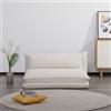 EVERGREENWEB MATERASSI & BEDS EVERGREENWEB Divano Letto Futon - Tatami allungabile - Poltrona Letto - Divano 2 posti da Pavimento con Schienale Regolabile + Cuscino Sfoderabile - Materasso Piazza e Mezza Bianco | KUMO