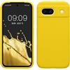 kwmobile Cover per Google Pixel 8a Custodia - Back Case per Smartphone in Silicone TPU - Protezione Gommata - giallo radiante