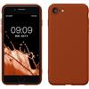 kwmobile Custodia Compatibile con Apple iPhone SE (2020/2022) / 8/7 Cover - Back Case per Smartphone in Silicone TPU - Protezione Gommata - arancione ruggine