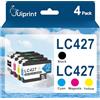 Uiprint LC427 LC 427 Cartucce d'inchiostro compatibili per Brother LC427 LC427XL con Brother HL-J6010DW MFC-J5955DW MFC-J6955DW MFC-J6957DW MFC-J6959DW J6010 J6955 J5955 J6957 J6959(4-Pack)