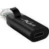 Mygatti Adattatore USB-C a Ethernet, Nero, 1 Gbit/s, Compatibile con MacBook Pro, iPad Pro