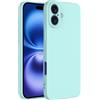 Captor Cover iPhone 16 Plus Custodia Colorata in Silicone Liquido, Bordo Rialzato per Schermo e Protezione Fotocamera, Morbida Con Microfibra Interna per iPhone 16 Plus Cover (Verde Menta)