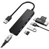 Aceele Hub USB 3.0 Sdoppiatore, 4 Porte USB Dati Hub e Porta di Tipo C 5V 3A, Adattatore USB Ultrasottile per MacBook Pro, Mini Mac, Surface, XPS, PS5, Notebook PC, Mobile HDD ecc.