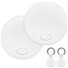 JMFUTRA Smart Tracker Tag - 2 Pezzi Smart Tag compatibile con Apple Dov'è (Solo iOS), con Custodia Protettiva IP68 Impermeabile Trova Chiavi, Localizzatori Bluetooth per Bici/Valigia/Borsa/Wallet/Cani