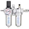 GOTOTOP Filtro Regolatore Aria 1/4 '' Filtro Pressione Aria Compressa in Alluminio Filtro Acqua Separatore Trappola Olio 1MPA Filtro Anti-umidità