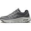 Skechers Arch Fit Charge Back, Sneaker Uomo, Grigio Charcoal Textile Synthetic Black Trim Ccbk, 43 EU