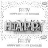 Clairefontaine 24327-SC - Set da 13 candele metallizzate parola: ''Happy Birthday'' - COLORE: argento - candele per compleanno, compleanno, Happy Birthday