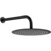 Jacuzzi Kit doccia nero opaco in set Jacuzzi rubinetteria braccio doccia e soffione ultrapiatto 25 cm diametro