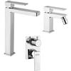 Jacuzzi Miscelatori lavabo alto bidet e incasso doccia due uscite Jacuzzi Rubinetteria modello Twinkle