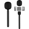 Kimyoaee Supporto per DJI Mic 3/Mini/1/2/Rode Wireless GO II/Insta360 X5 Air Handle Rig Wireless Interview Lavalier Microfono Adattatore Palmare per DJI Osmo Pocket 3 Mic 2/Hollyland Lark M1/C1/150/Synco G1/A2