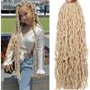 Samtress Faux Locs - Extension di capelli morbidi all'uncinetto, 61 cm, biondi, pre-loop, 7 confezioni da 7 ciocche lunghe da Dea Locs all'uncinetto, ricci, extension per capelli da donna (#613)