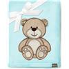 Be Mammy Coperta calda per bambini con peluche regalo per bambino con motivi 3D (Blu Polvere - Orso)