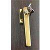 Ghidini Maniglia Martellina per finestra con chiave, con serratura KEY GHIDINI, bloccabile alluminio F4 bronzato DKx33 ret, nel caso ordinaste più maniglie le stesse arriveranno con la stessa chiave
