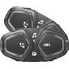 INTERPHONE ACTIVE HD - Doppio - Interfono Casco Moto Auricolari Stereo Alta Fedeltà 40mm, 4 motociclisti, Distanza Max 1Km, Autonomia 15 ore, Radio, GPS, TFT, Impermeabile IPX67