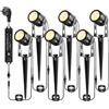 IRISECO l'illuminazione da Giardino 6 Pezzi, 12V 3W Giardino Faretto Led all'aperto IP65 Impermeabile Illuminazione da Giardino in Alluminio con il Potere per Giardino all'aperto WarmWhite (1800LM)