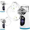 Lvozize Aerosol Portatile Silenzioso, Aerosol Ricaricabile con Digitaler Anzeige, Aerosol Adulti e Bambini con Modalità di Pulizia Automatica, 2 Maschere E Boccaglio, per Uso Domestico