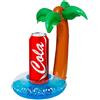 W WIDMANN MILANO Party Fashion - 00020 - Porta lattine a forma di palma, 1 pezzo, dimensioni 30 x 20 cm, gonfiabile, per lattine e bottiglie, festa in piscina e in spiaggia