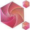 Echehi Giocattolo Fidget Fractal Gradient per Bambini e Adulti, Design Visivo a Spirale 3D Allevia L'ansia, Rilascia i Giocattoli Rtress. Rosa Sfumato