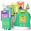 Ecoret-Pro 510 Parole flashcards bambini italiano e inglese, amico vocabolo gioco italiano,giochi montessori 2 anni, educativi prescolari Lingua Imparare a parlare Colori Numero Animali Verde(Dinosauro, verde)