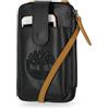 Timberland RFID Leather Phone Crossbody Wallet Bag, Borsa a Tracolla in Pelle Donna, Nero (Rosa Anticata), Taglia Unica