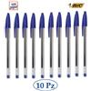 10 PENNE BIC A SFERA CRISTAL ORIGINAL INCHIOSTRO BLU