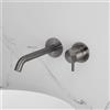 neoro F miscelatore lavabo in acciaio inox, incasso a parete,, BN0702FBG, F grafite spazzolato [Rubinetteria Bagno > Rubinetteria Lavabo]