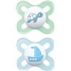 MAM Ciuccio Original Start per Neonato in Set da 2 - 0-2 mesi - Azzurro - MAM