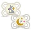 MAM Perfect Night Confezione Doppia Succhietto 2-6 Mesi (Set da 2), Ciuccio MAM 2-6 mesi che si illumina al buio, Neutro