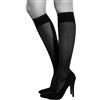 Ibici 2 Pezzi Gambaletto Donna Segreta 140 den con Tallone anatomico e punte rinforzateNERO.5