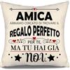Aosumin Amica abbiamo cercato di trovare il regalo perfetto per te, ma tu hai già noi Divertenti copricuscini per amiche Regalo di amicizia per donne ragazze Regalo di compleanno Regalo di Natale(amica-b)