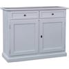 Vicentini arreda CREDENZA MADIA BUFFET IN LEGNO SHABBY CHIC 2 ANTE MOD MARTINI BIANCA